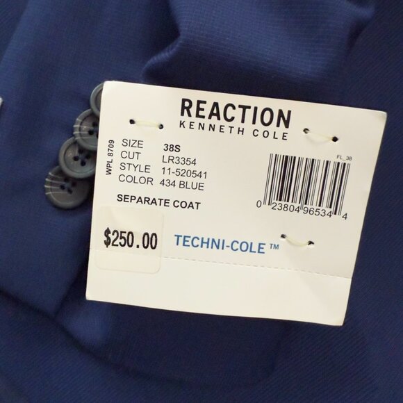 Kenneth Cole Reaction Techni-Cole Flex Coat – Size 38S – Blue - Picture 8 of 10
